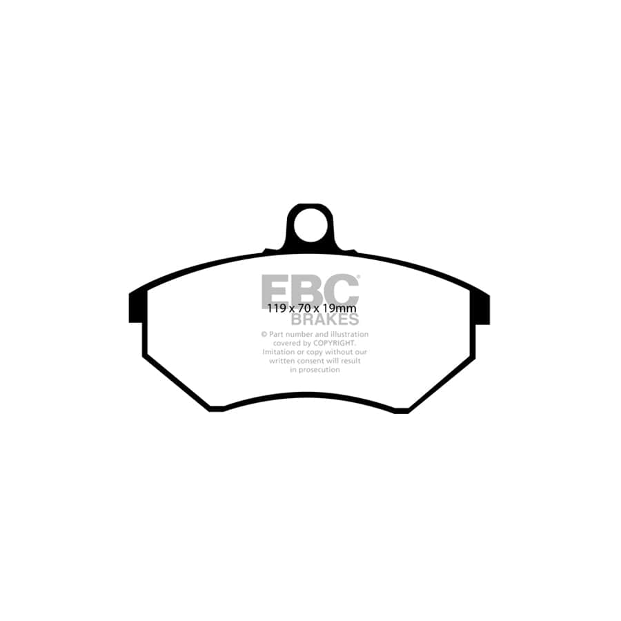 EBC PD08KF501 VW Yellowstuff Front Brake Pad & USR Disc Kit - Girling/TRW Caliper 2 | ML Performance UK Car Parts