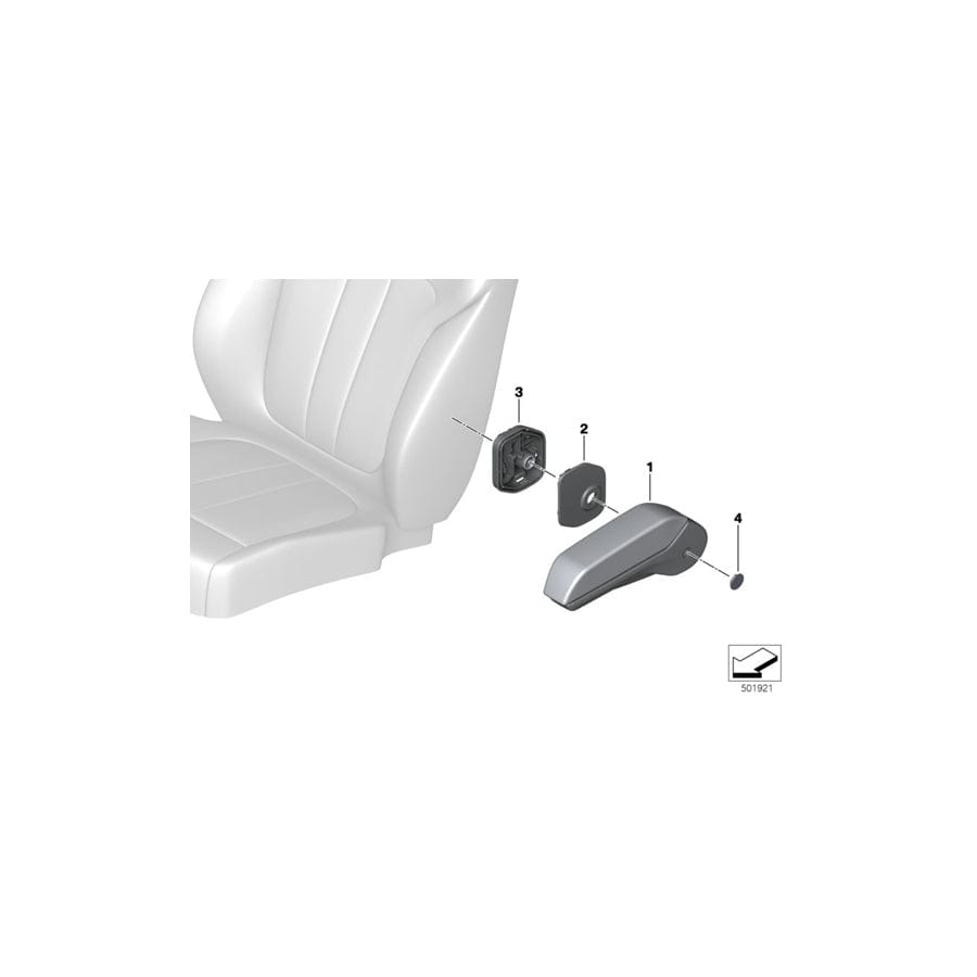 Genuine BMW 52207951880 G07 Armrest Leather Right SCHWARZ (Inc. X7 M50iX, X7 40iX & X7 30dX)