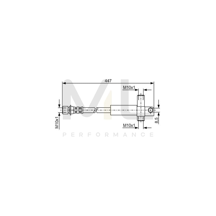 BOSCH 1 987 476 614 Brake Hose for FORD TRANSIT 400mm, M10x1 | ML Performance Car Parts