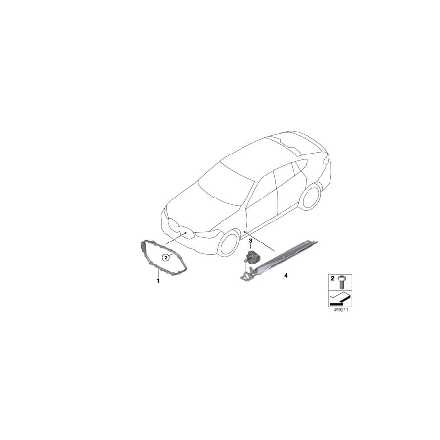 Genuine BMW 63147946669 G06 Holder, Lamp Module, Left (Inc. X6)