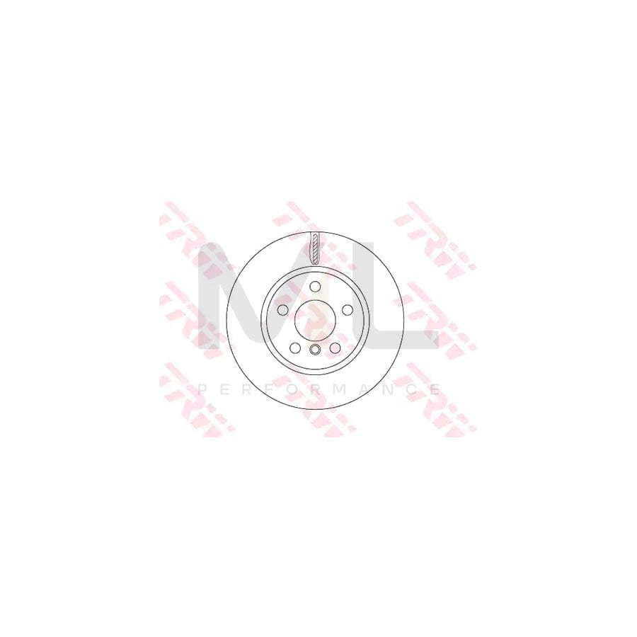 TRW DF6757 Brake Disc Vented, Painted  - 1 piece