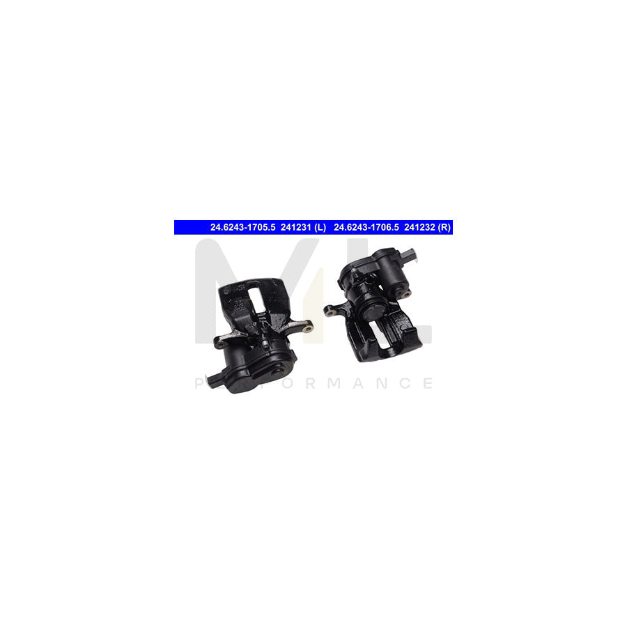 ATE 24.6243-1705.5 Brake Caliper for vehicles with electric parking brake, with electric motor, without holder