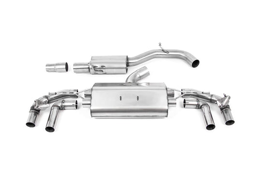 MillTek SSXVW632 Volkswagen Golf Particulate Filter-back Resonated with Titanium GT-115 Trims - ECE Approved