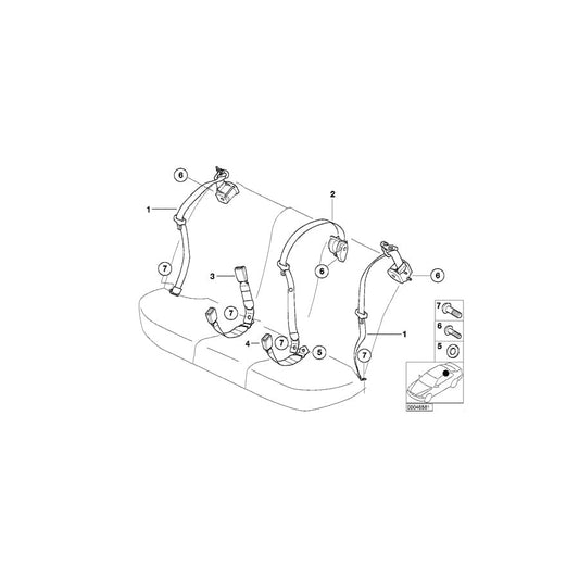Genuine BMW 72117000405 E46 Support (Inc. 316i, 318i & 325xi)