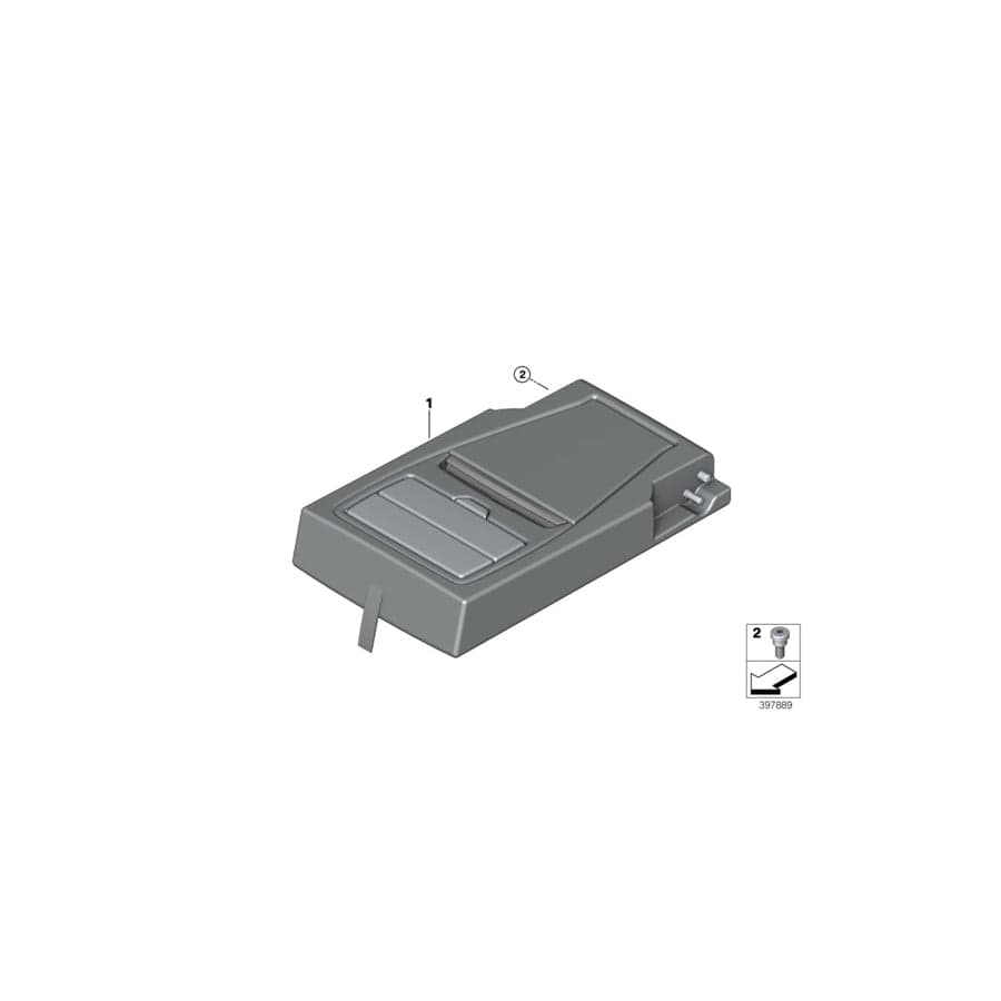 Genuine BMW 52207459652 F39 F45 F48 Center Arm Rest, Imitation Leather SCHWARZ (Inc. X2 20i, 225i & X2 25dX)