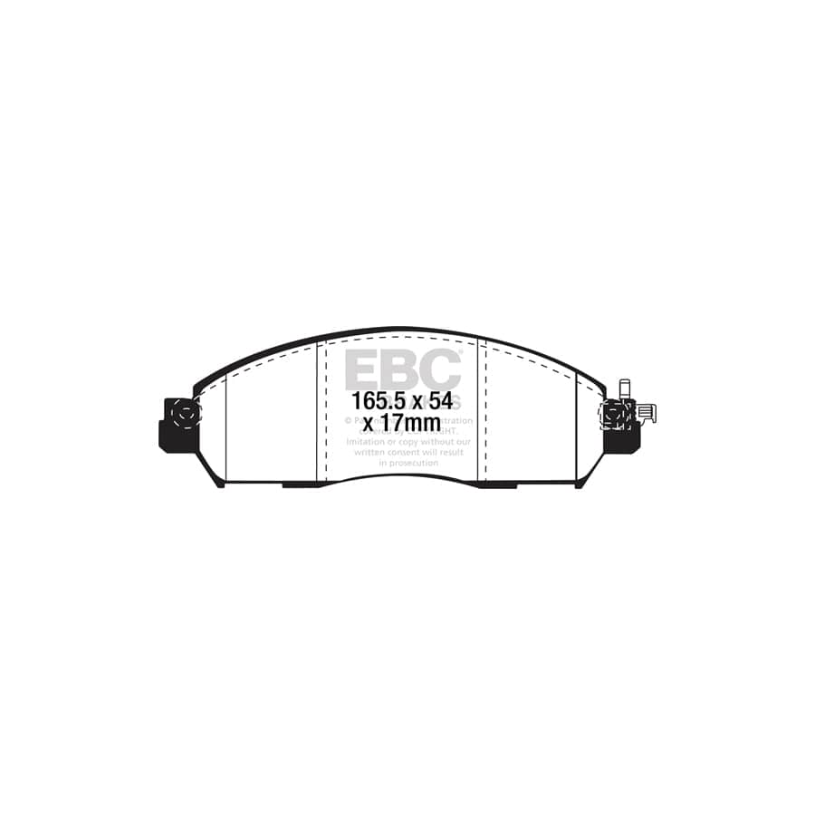EBC PDKF2467 Nissan Leaf Ultimax Front Brake Pad & Plain Disc Kit - Akebono/TRW Caliper 2 | ML Performance UK Car Parts