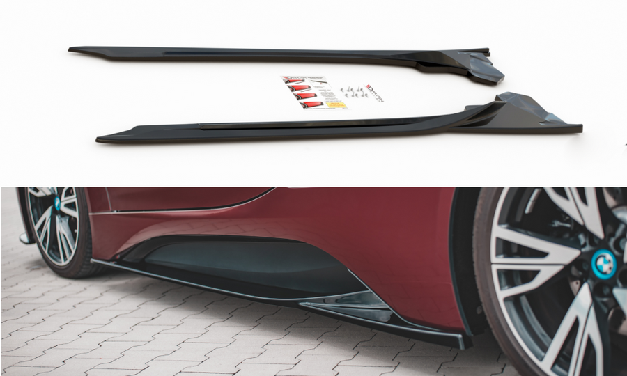 Maxton Design BM-I8-1-SD1T Side Skirts Diffusers BMW i8 | ML Performance US Car Parts