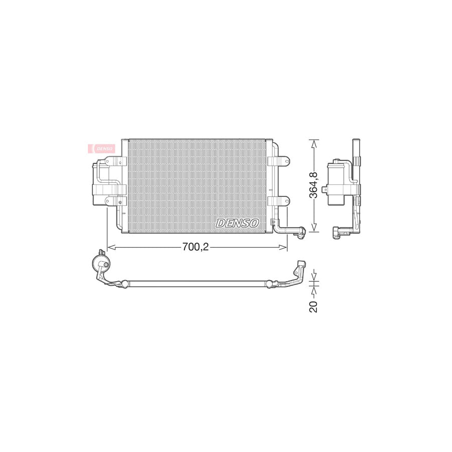 DENSO DCN32021 Air Conditioning Condenser