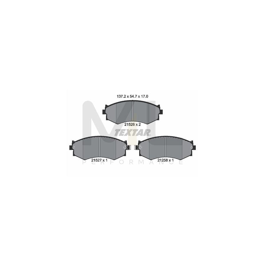 TEXTAR 2152601 Brake pad set with acoustic wear warning