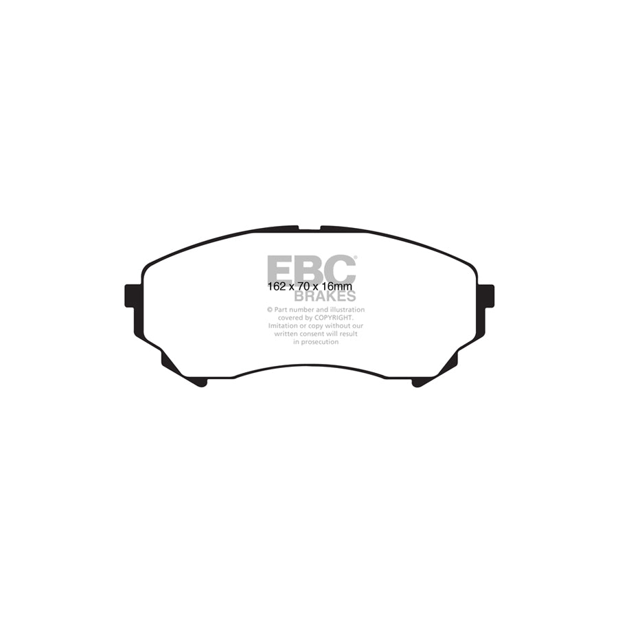 EBC PD03KF269 Cadillac CTS Yellowstuff Front Brake Pad & Plain Disc Kit 2 | ML Performance UK Car Parts