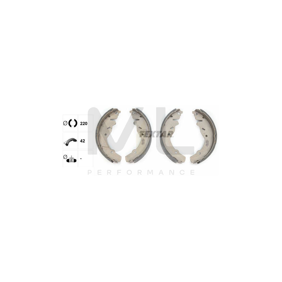 TEXTAR 91064200 Brake Shoe Set without handbrake lever