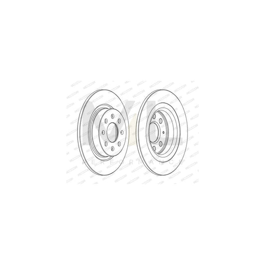 Ferodo Premier DDF1299C Brake Disc Solid, Coated, With Bolts/Screws  - Pair