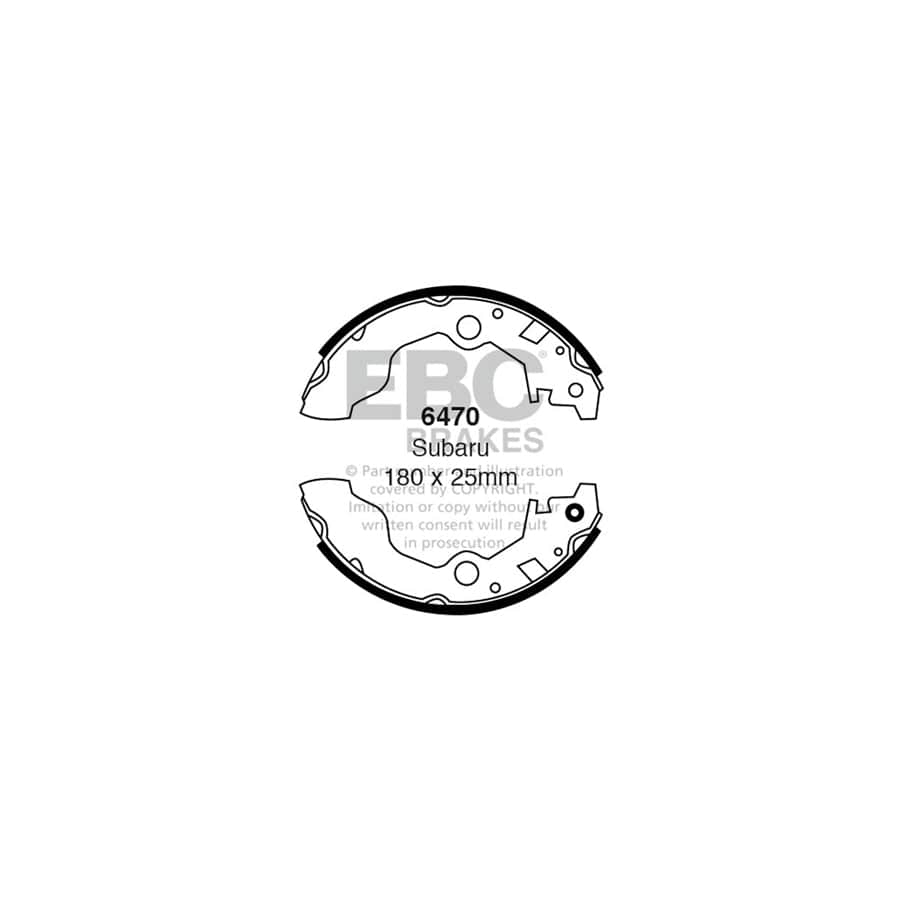 EBC 6470 Subaru Rear Brake Shoes (Inc. Vivio & Sumo) 1 | ML Performance UK Car Parts
