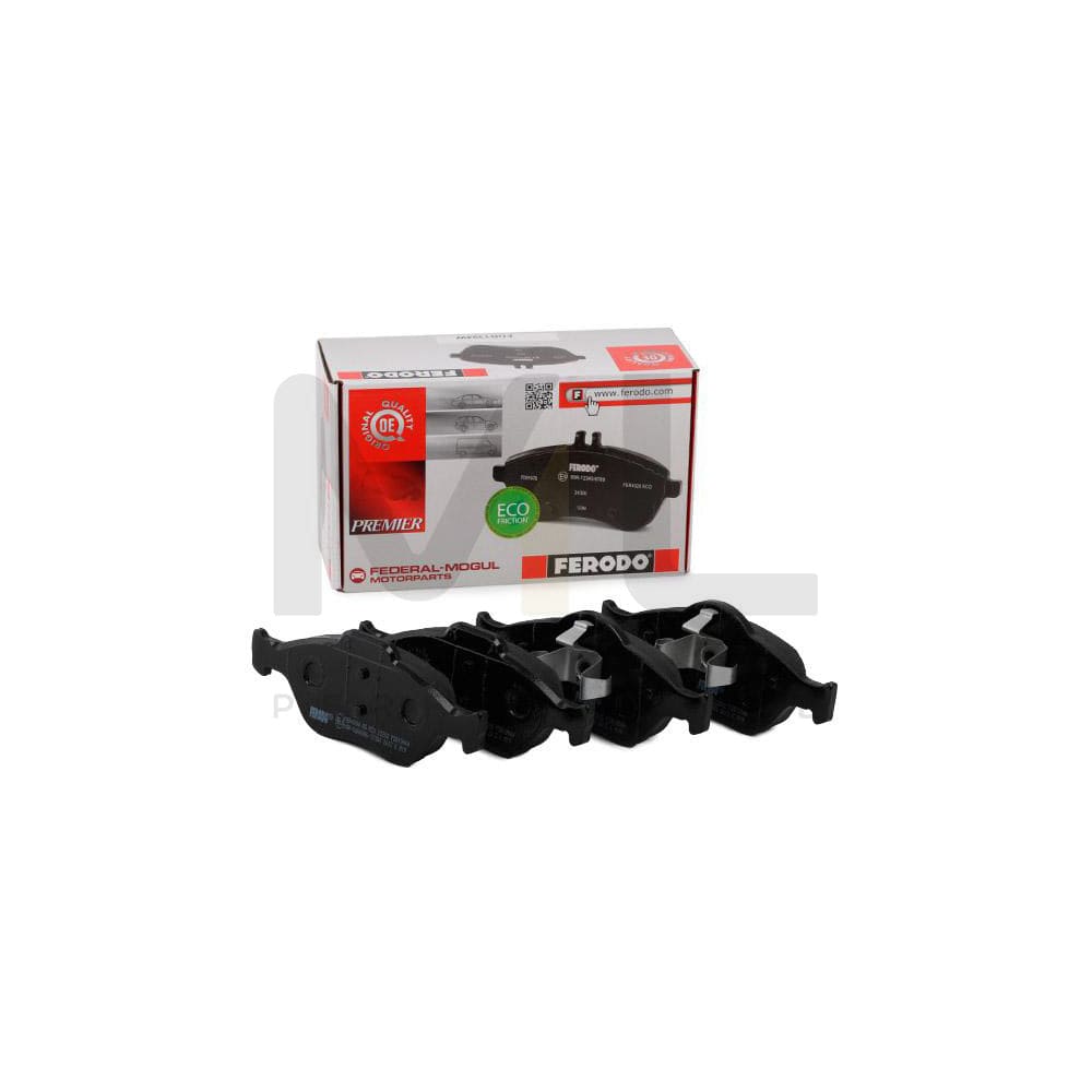 Ferodo FDB1394W Brake Pad Set Premier, Not Prepared for Wear Indicator, With Piston Clip