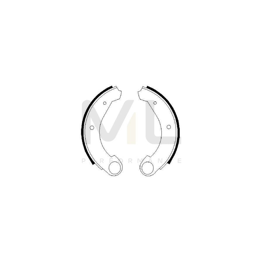 BOSCH 0 986 487 322 Brake Shoe Set | ML Performance Car Parts