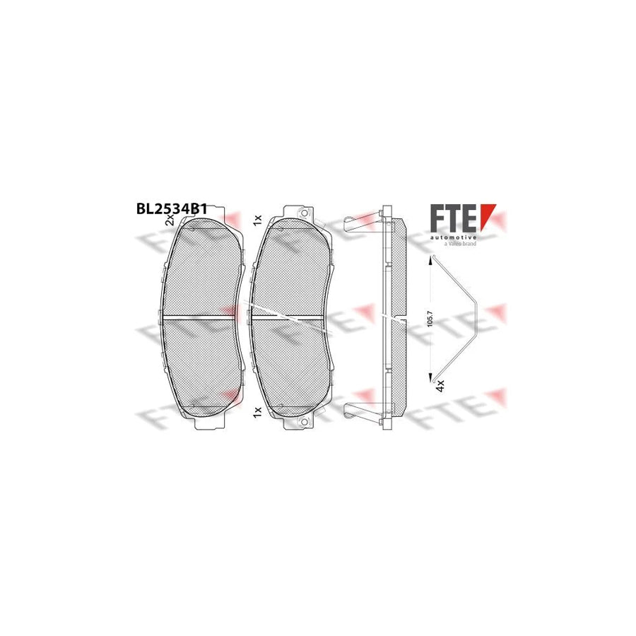 FTE Bl2534B1 Brake Pad Set for Honda Cr-V V (Rw, Rt)