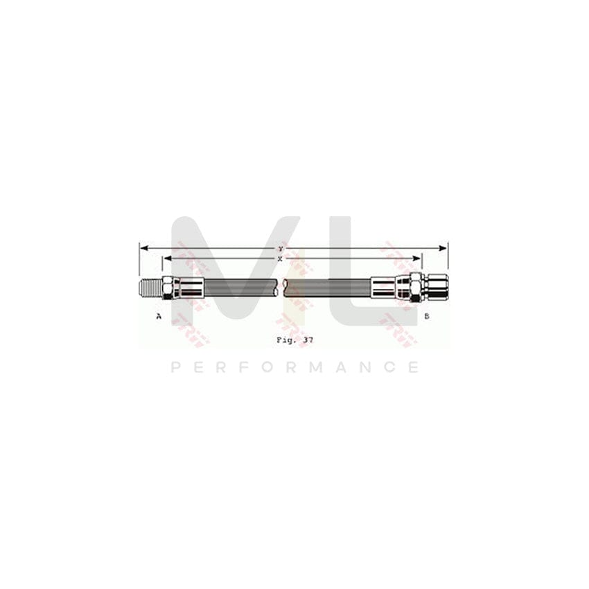TRW PHB119 Brake Hose 170mm, 3/8 24