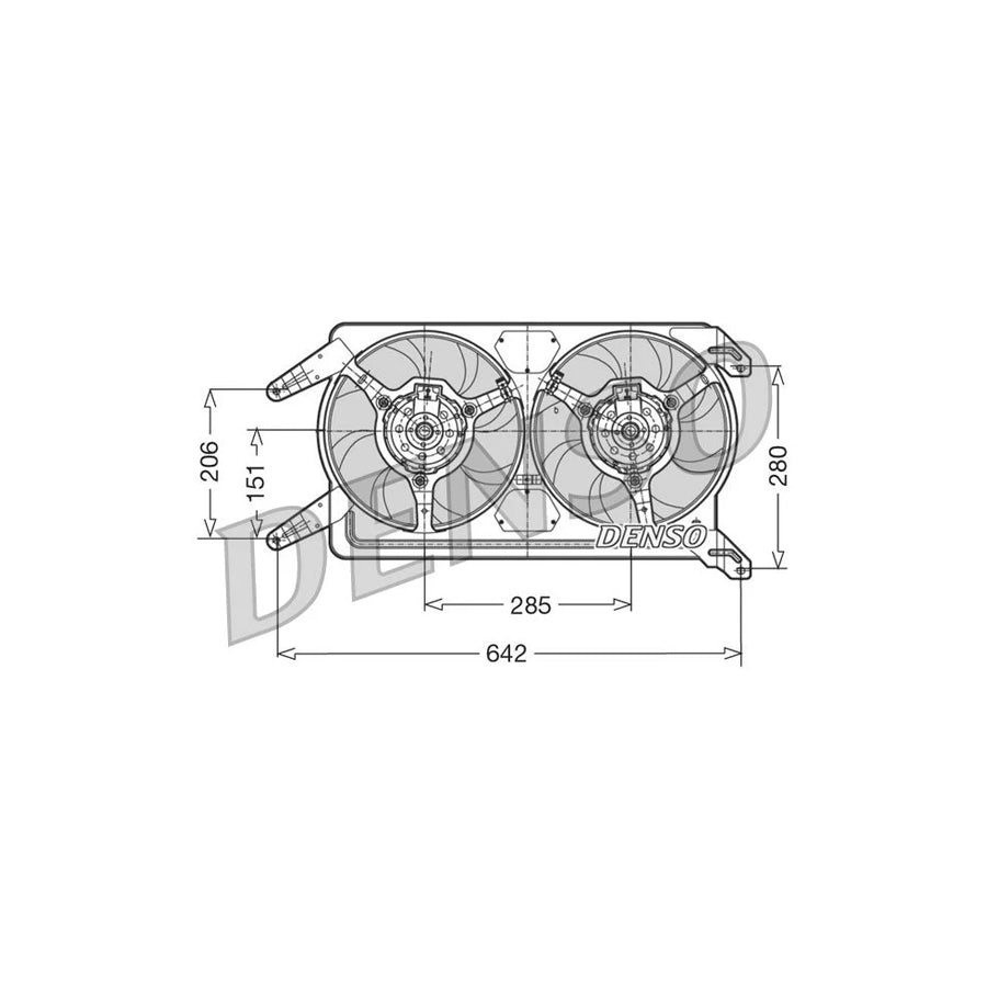 DENSO DER01012 Fan, Radiator for Alfa Romeo 156
