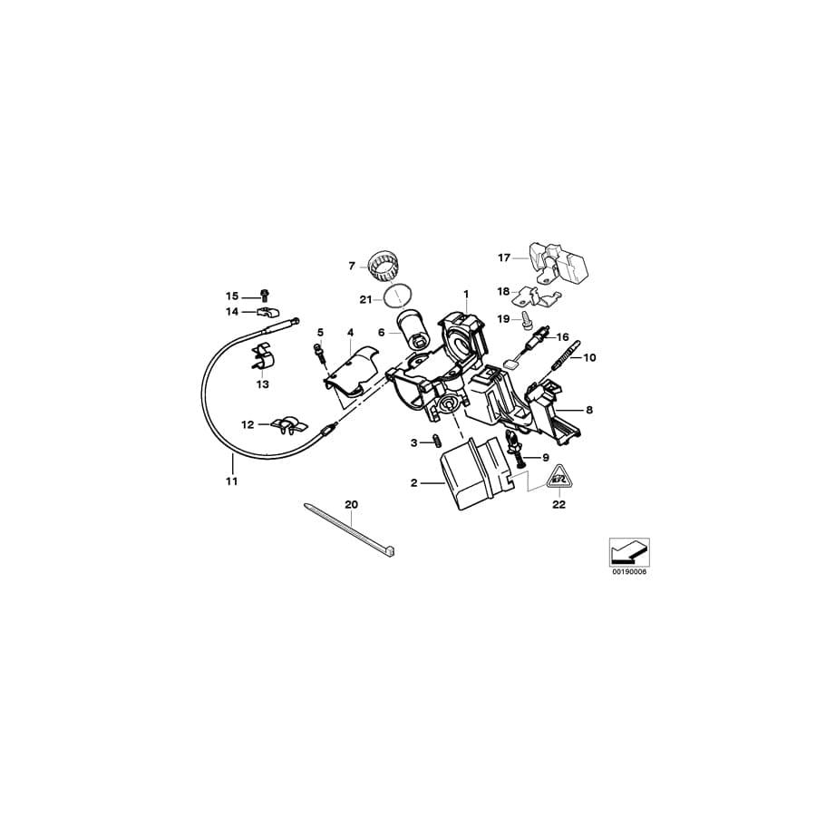 Genuine BMW 32301094173 E39 E53 E38 Cable Holder (Inc. 728iL, 525i & 520i)