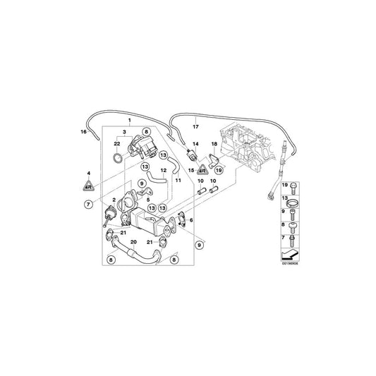 Genuine BMW 11718506450 E84 E83 Gasket Steel (Inc. X1 23dX, X3 2.0d & X1 18dX)