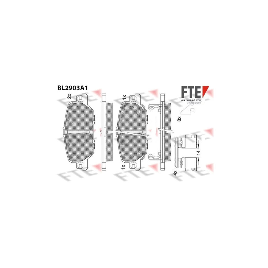 FTE 9011145 Brake Pad Set for Honda Cr-V V (Rw, Rt)