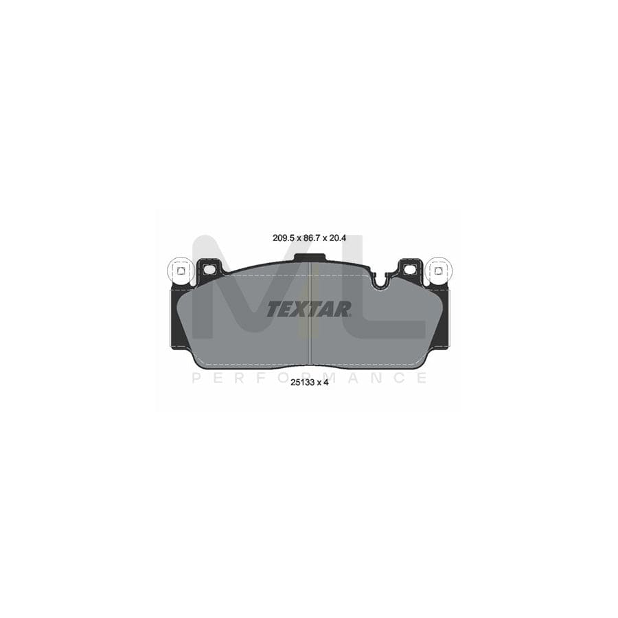 TEXTAR 2513301 Brake pad set prepared for wear indicator