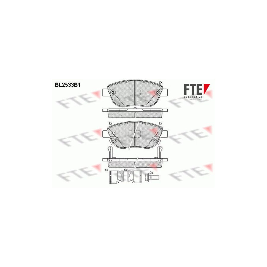 FTE Bl2533B1 Brake Pad Set for Fiat 500L (351, 352)