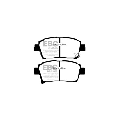 EBC PDKF1961 Toyota Corolla Verso Ultimax Front Brake Pad & Plain Disc Kit - Sumitomo Caliper 2 | ML Performance UK Car Parts
