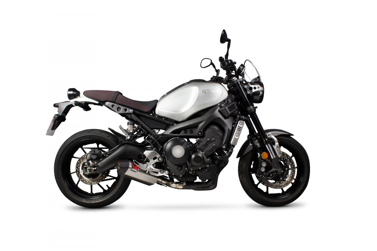 Scorpion RYA107SEO Yamaha XSR900 Serket Parallel Slip-On - Brushed Stainless Steel Sleeve | ML Performance UK UK