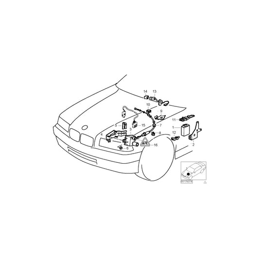 Genuine BMW 65718380076 E36 Bowden Cable F Cruise Control (Inc. 325i, 320i & 325is)