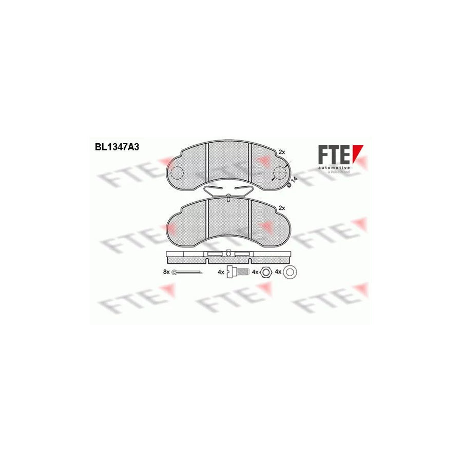 FTE 9010134 Brake Pad Set Suitable for Mercedes-Benz 100