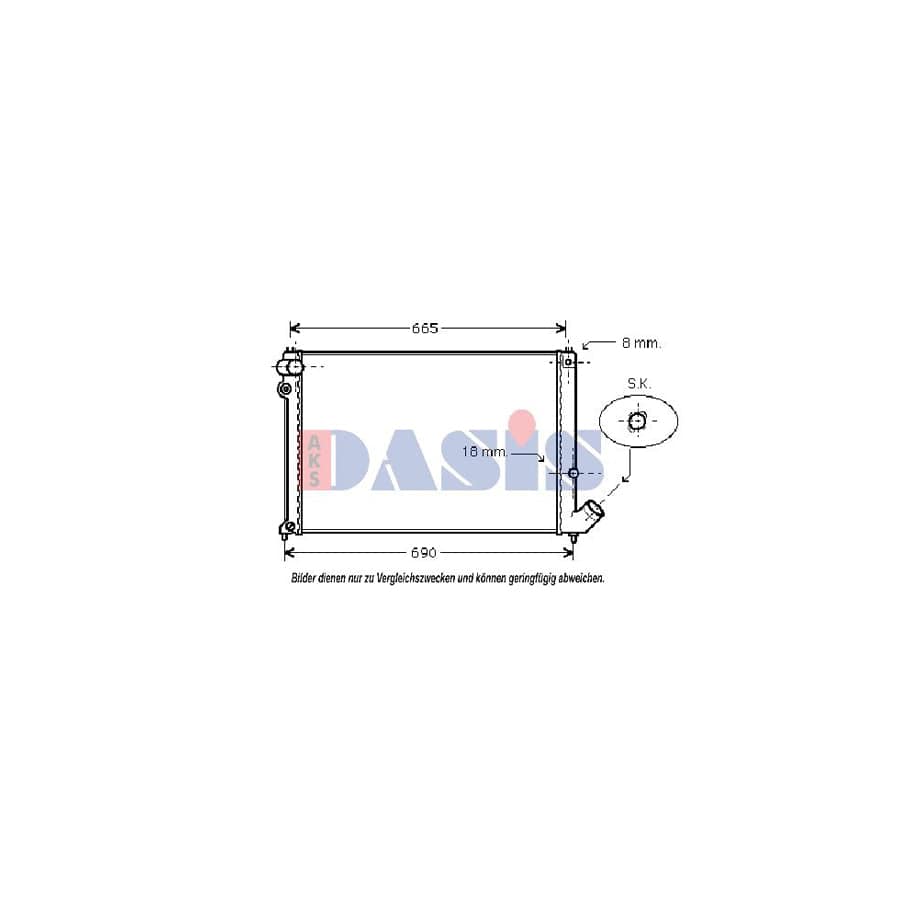 AKS Dasis 060930N Engine Radiator for Citroen Xantia