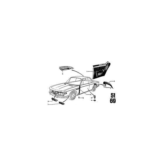 Genuine BMW 51727770028 Edge Protection (Inc. 3.0CS, 3.0CSiL & 2.5CS)
