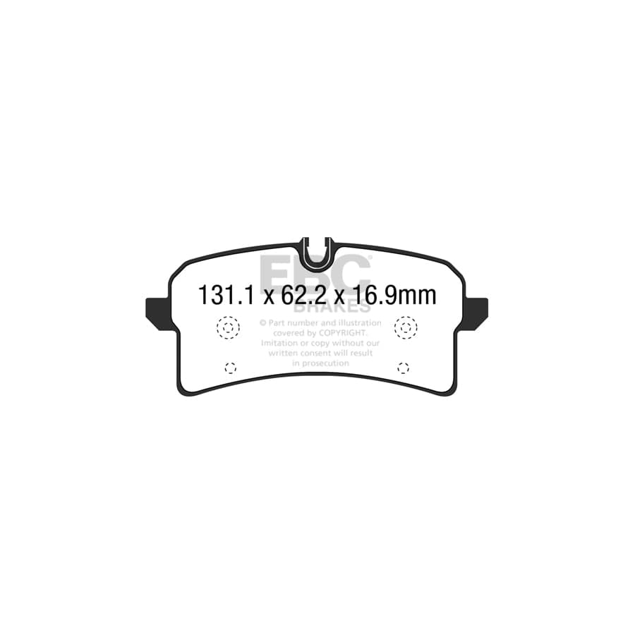 EBC PD01KR993 Porsche Macan Greenstuff Rear Brake Pad & Plain Disc Kit - TRW Caliper 2 | ML Performance UK Car Parts