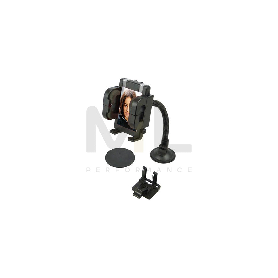 CARPOINT 0510045 Car phone holder 40-120 mm, flexible arm, with ball joint, windscreen, with adhesive film, universal
