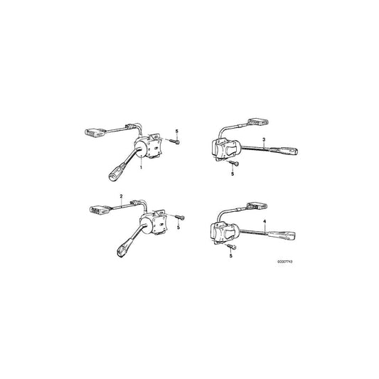 Genuine BMW 61311363644 E12 E24 Switch Turn Signal,Dip-Dim Control (Inc. 633CSi, 520 & 518)