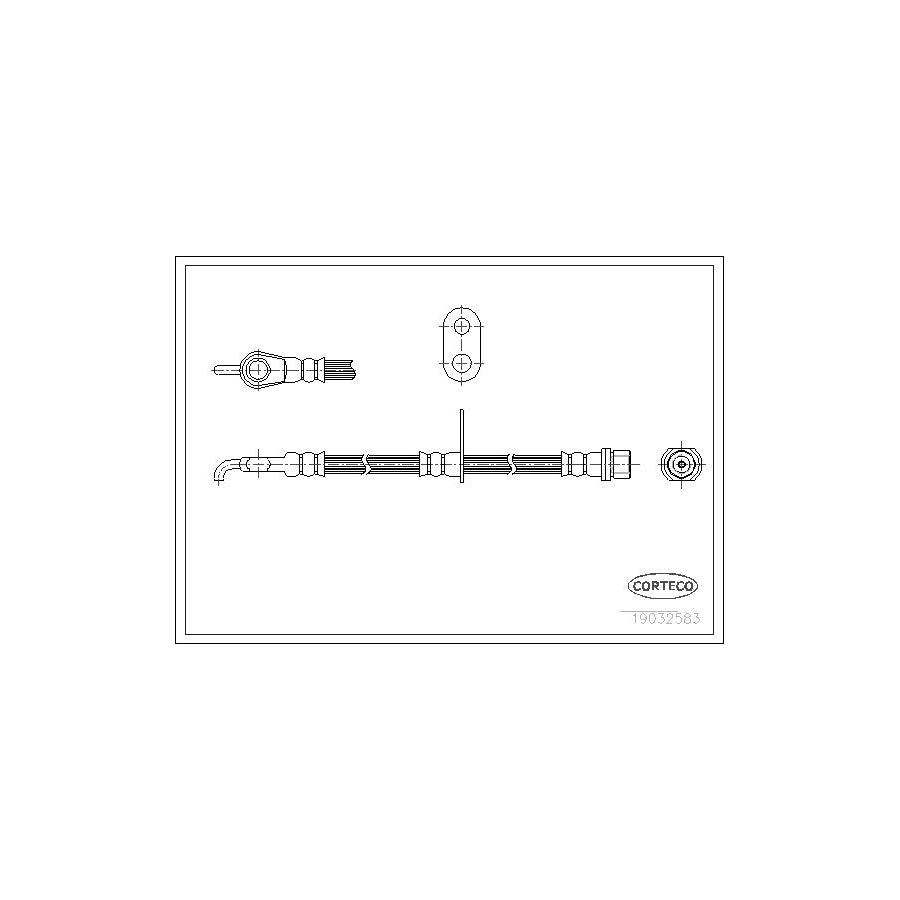 Corteco 19032583 Brake Hose for Toyota Yaris