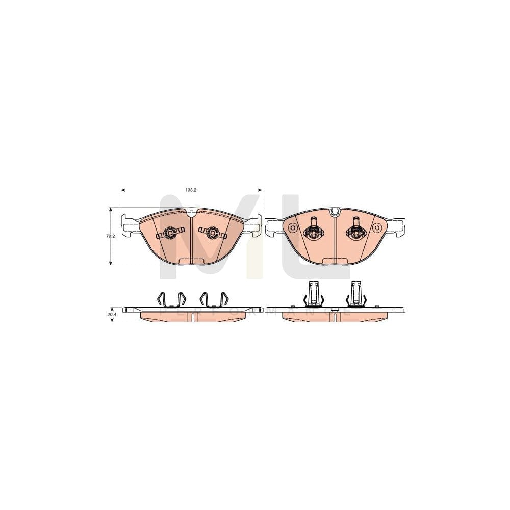 TRW Gdb2026 Brake Pad Set Prepared For Wear Indicator