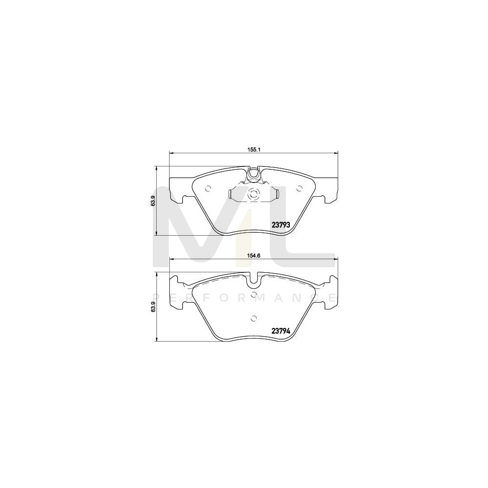 Hella 8DB 355 015-031 Brake Pad Set Prepared For Wear Indicator | ML Performance Car Parts