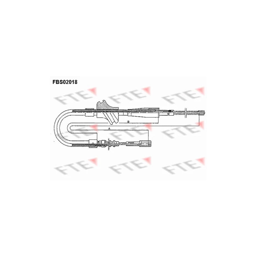 FTE 9250032 Hand Brake Cable for Audi 100