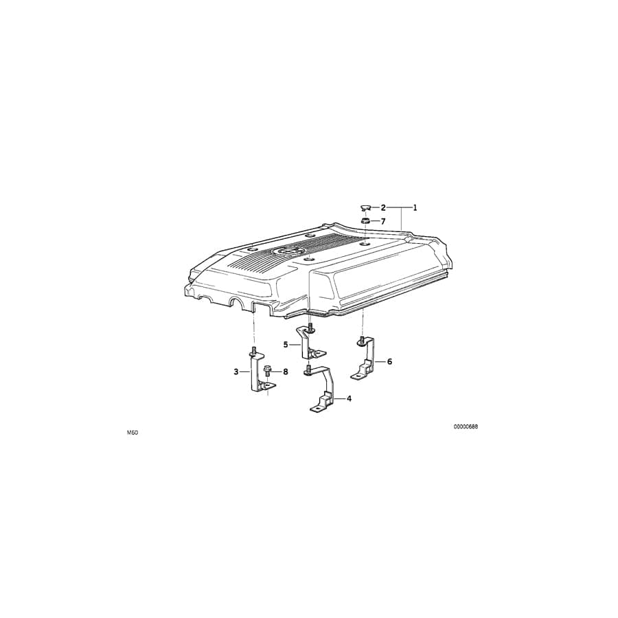 Genuine BMW 11617560071 E38 Hose (Inc. 735iL, 730i & 740i)