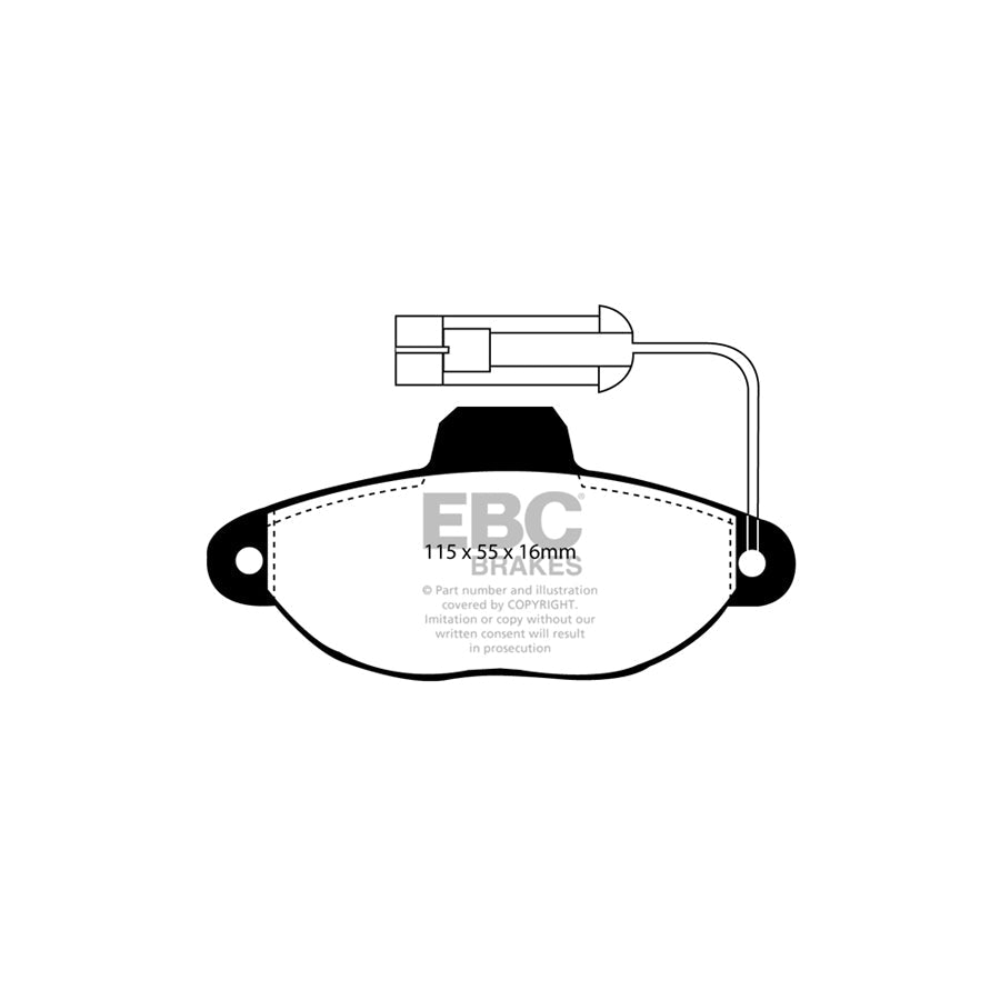 EBC PD11KF1148 Fiat Punto Greenstuff Front Brake Pad & GD Disc Kit 2 | ML Performance UK Car Parts