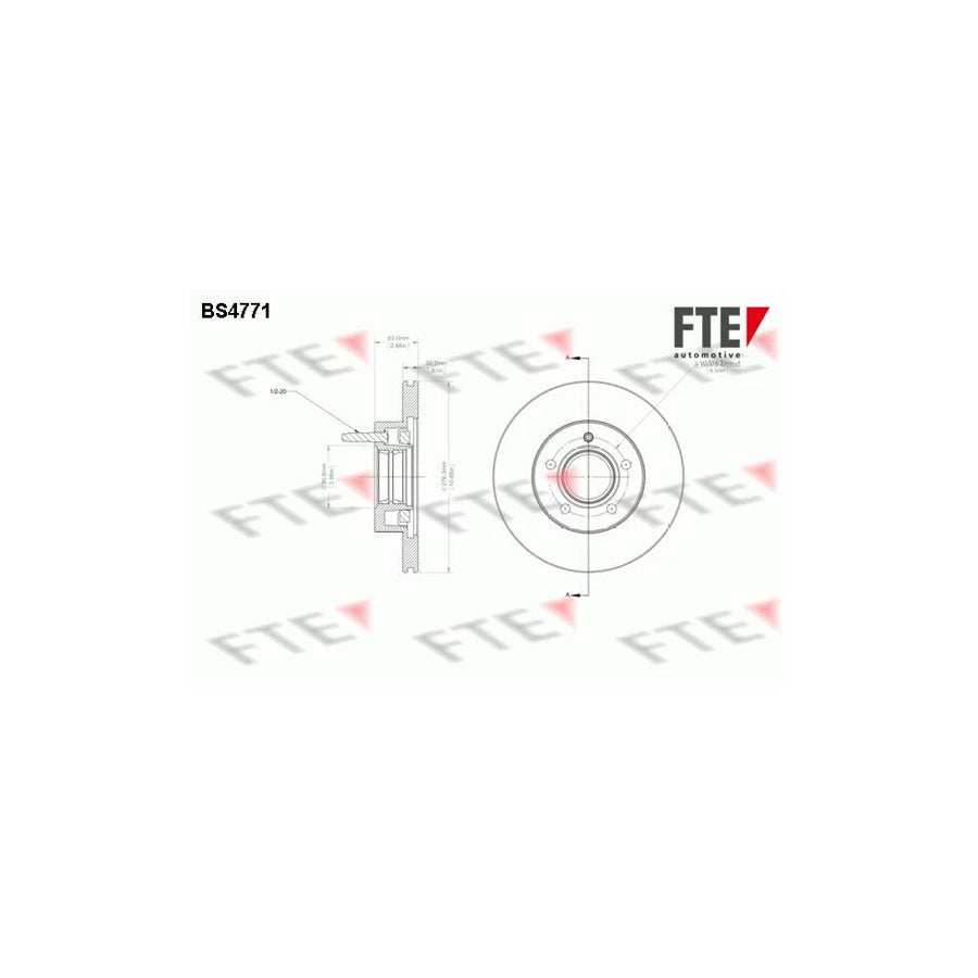 FTE Bs4771 Brake Disc for Ford USA Explorer Mk1 (Un46)
