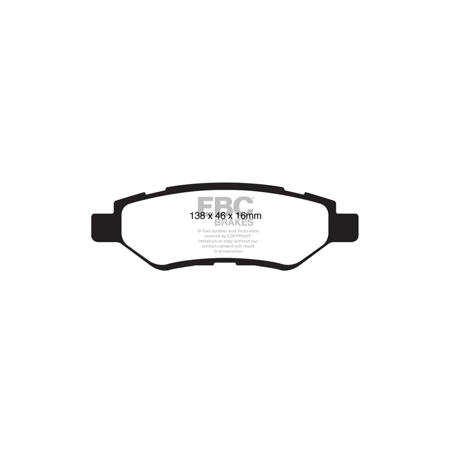 EBC DP1829 Cadillac Chevrolet Saab Ultimax Rear Brake Pads (Inc. 9-4X, SRX & Camaro) 2 | ML Performance UK Car Parts