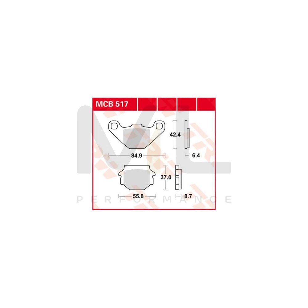 TRW Organic Allround Mcb517 Brake Pad Set