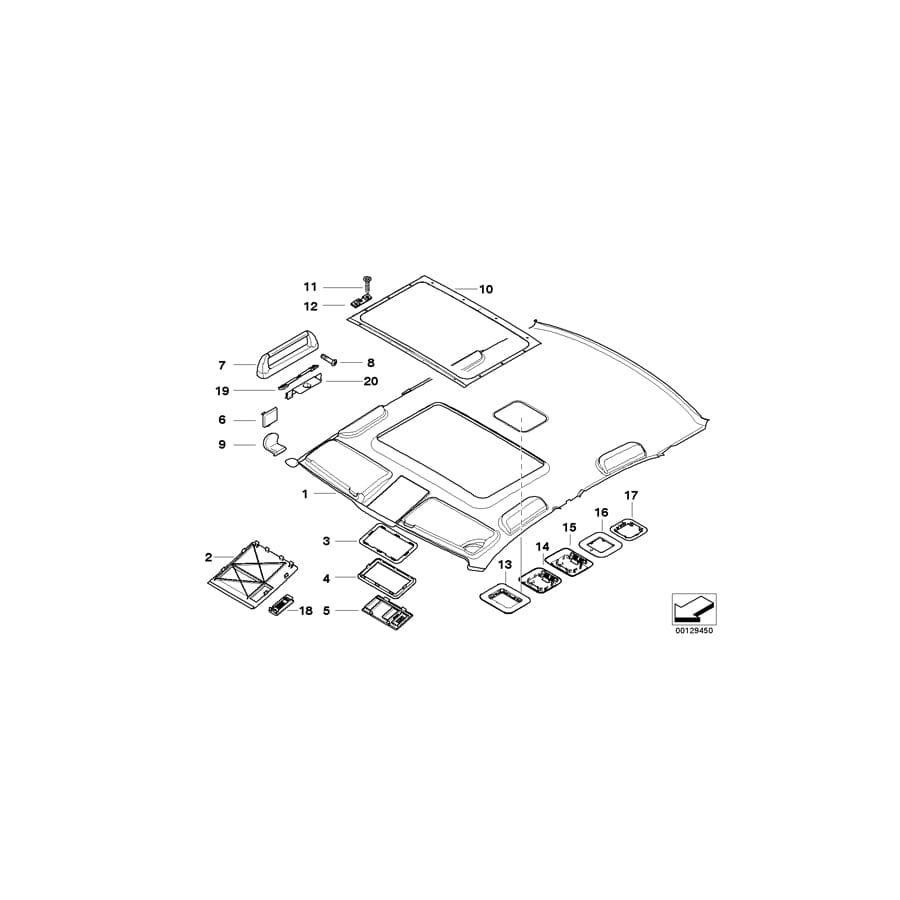 Genuine BMW 51168174718 E39 E38 Handle SANDBEIGE (Inc. 740iL, 740i & 540i)