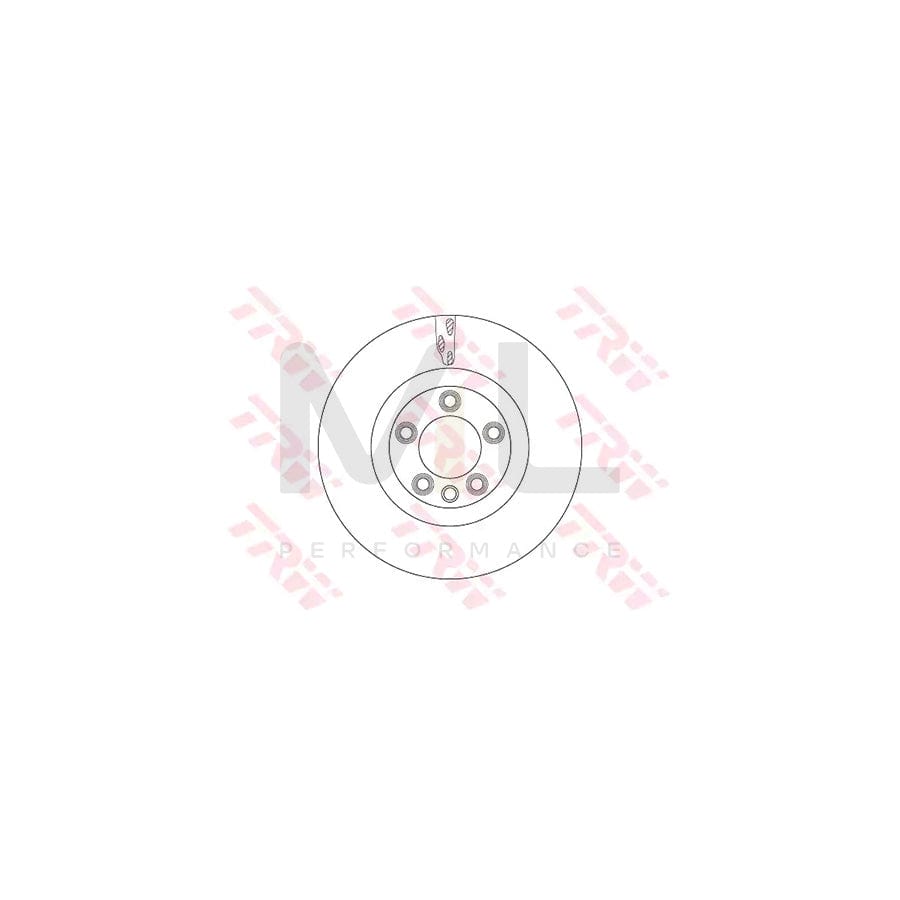 TRW DF6772S Brake Disc Vented, Painted  - 1 piece