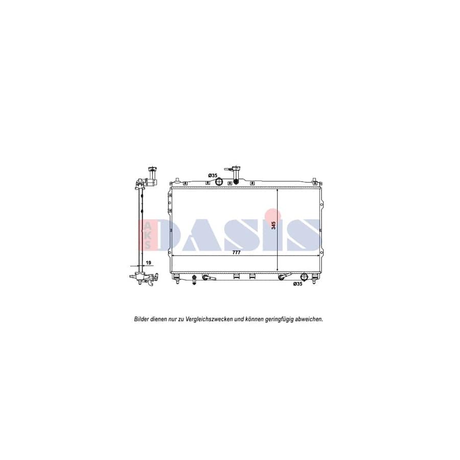 AKS Dasis 510168N Engine Radiator for Hyundai H-1 Box