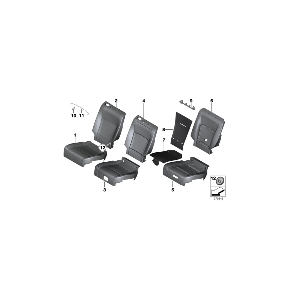 Genuine BMW 52207235365 Foam Pad Basic Backrest Left (Inc. 520d, 530d 155kW & 535iX)