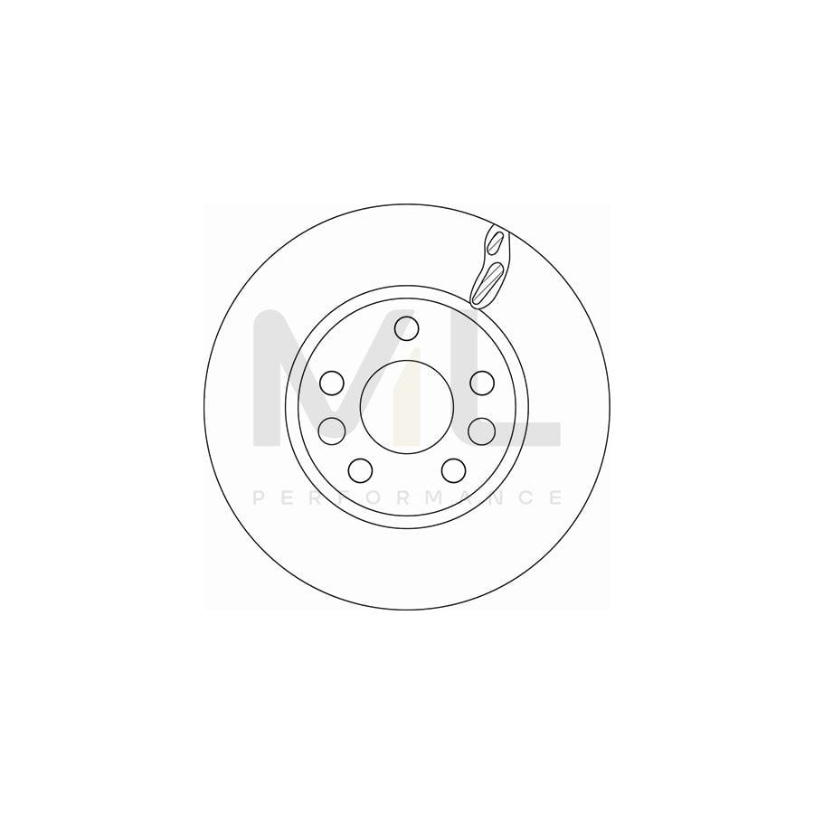 TRW DF6546 Brake Disc Vented, Painted  - 1 piece